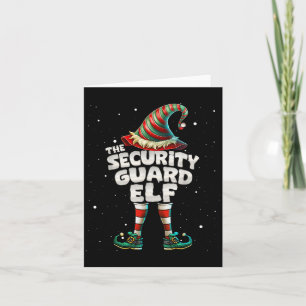 The Security Guard Elf Family Matching Group Chris Card