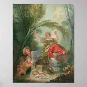 The See-Saw – Fragonard Playful Rococo Art Poster