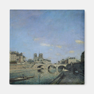 The Seine and Notre Dame in Paris, 1864 Magnet