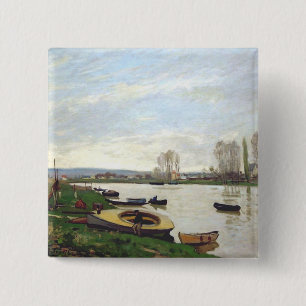 The Seine at Argenteuil by Sisley 15 Cm Square Badge