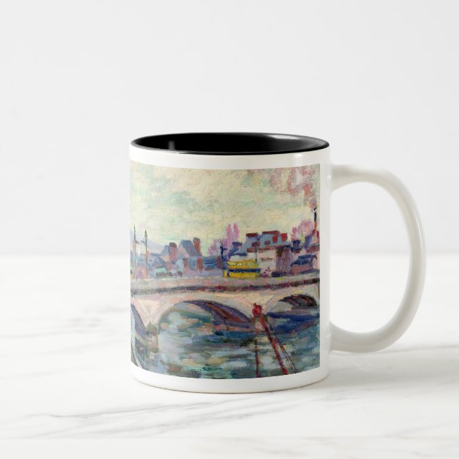 The Seine at Rouen Two-Tone Coffee Mug (Right)