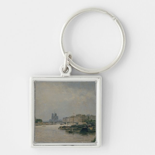 The Seine from the Quai de la Rapee Key Ring (Front)