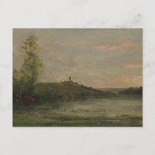 The Seine Morning Charles-François Daubigny Print Postcard