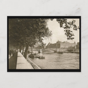 The Seine, Paris, France Vintage Postcard