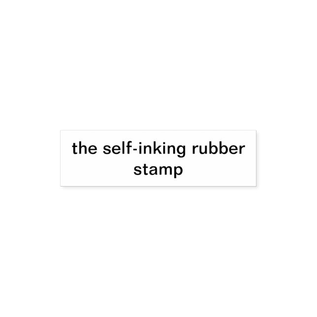 the self inking rubber stamp (Design)