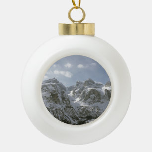The Sella Gruppe and Val de Mesdi Holiday Card Pos Ceramic Ball Christmas Ornament
