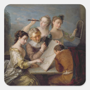 The Sense of Sight, c.1744-47 (oil on canvas) Square Sticker