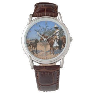 The Sentinel Frederic Remington 1889 Cowboy Theme Watch