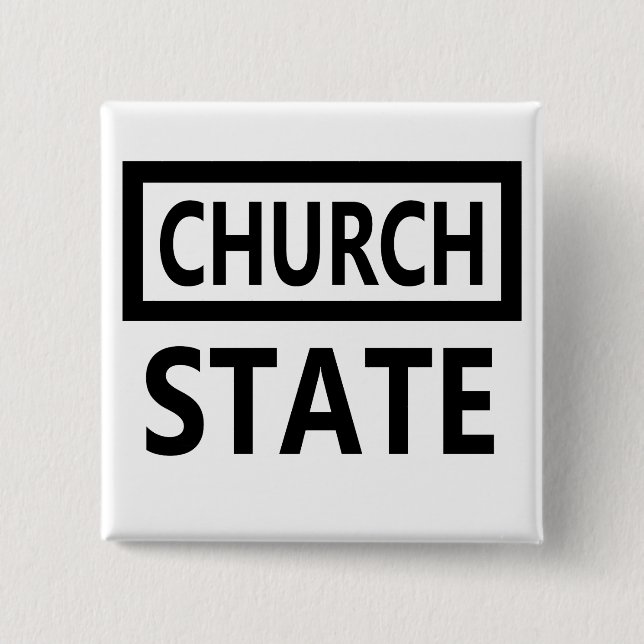 The Separation of Church and State - 1st Amendment 15 Cm Square Badge (Front)