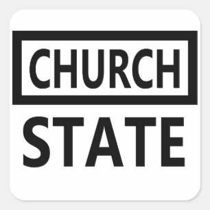 The Separation of Church and State - 1st Amendment Square Sticker
