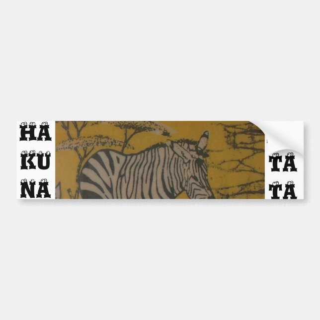 The Serengeti Spirit: Zebra Grazing in the Mara Bumper Sticker (Front)