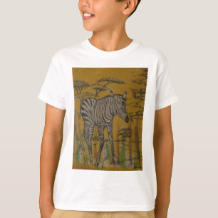 The Serengeti Spirit: Zebra Grazing in the Mara T-Shirt