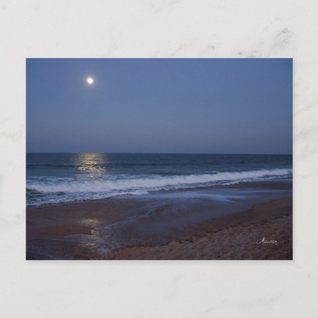 The serenity of the ocean at night, postcard (Front)