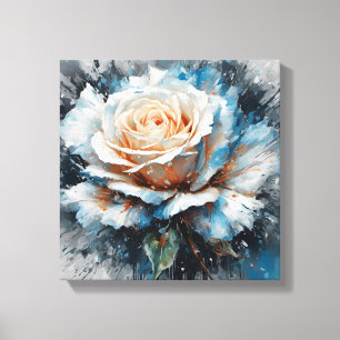 The Serenity of White and Blue Canvas Print