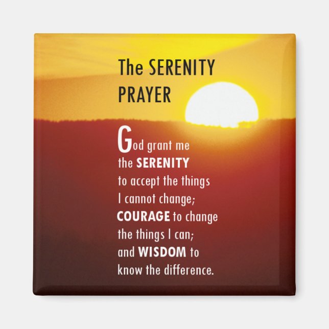 The Serenity Prayer 1 Magnet (Front)