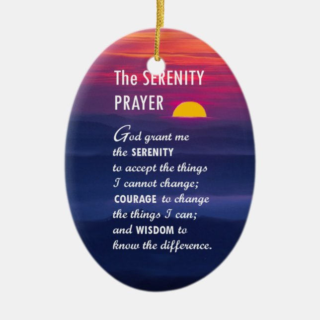 The Serenity Prayer 2 Ceramic Tree Decoration (Front)