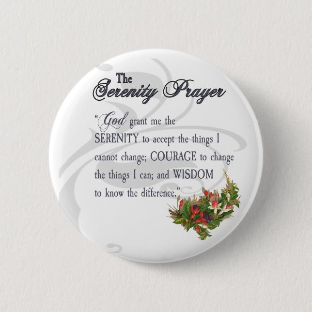The Serenity Prayer Button (Front)