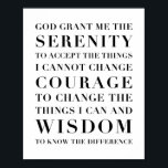 The Serenity Prayer Capitalised Poster<br><div class="desc">The Serenity Prayer Capitalised</div>
