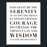 The Serenity Prayer Capitalised Poster<br><div class="desc">The Serenity Prayer Capitalised</div>
