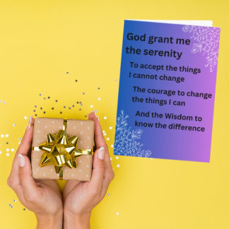 The Serenity Prayer Card