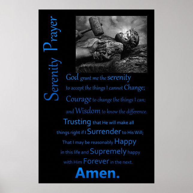 The Serenity Prayer Hammer Poster (Front)