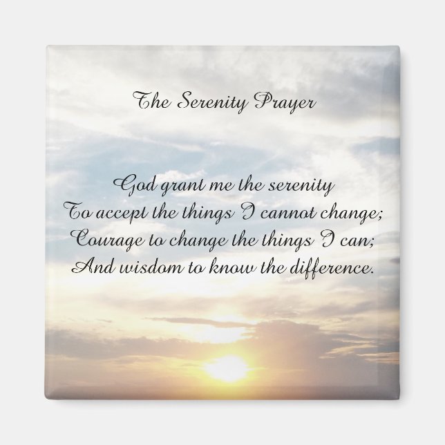 The Serenity Prayer magnet (Front)