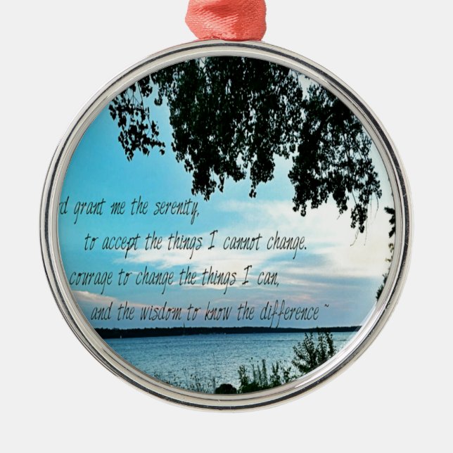 The Serenity Prayer Metal Tree Decoration (Front)