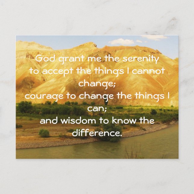The Serenity Prayer Postcard (Front)