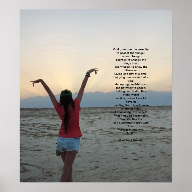 The Serenity Prayer Poster (Front)