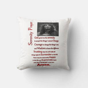 The Serenity Prayer Red Cushion