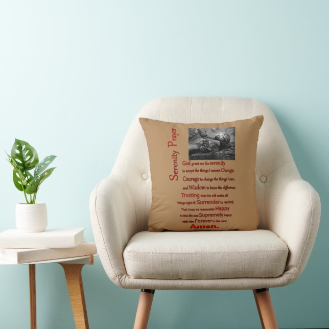 The Serenity Prayer Red Hammer Cushion (Chair)