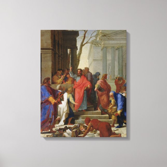The Sermon of St. Paul at Ephesus, 1649 Canvas Print (Front)