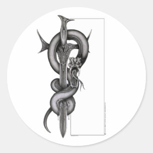 The Serpent & the Sword Classic Round Sticker