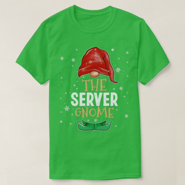The server Gnome Family Matching Christmas Outfit  T-Shirt (Design Front)
