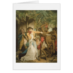 The Settling Family Attacked by Savages, engraved