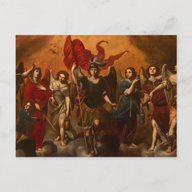 The Seven Archangels by Massimo Stanzione Postcard (Front)