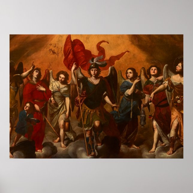 The Seven Archangels by Massimo Stanzione Poster (Front)