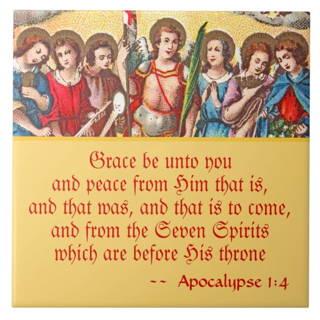 The Seven Archangels (CP 001; Chromolithograph) Tile (Front)