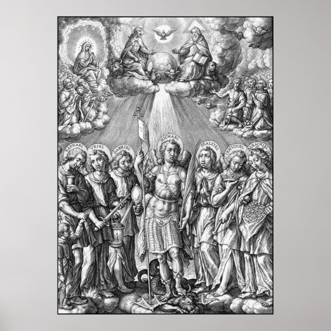The Seven Archangels (M 034; Engraving) Poster (Front)