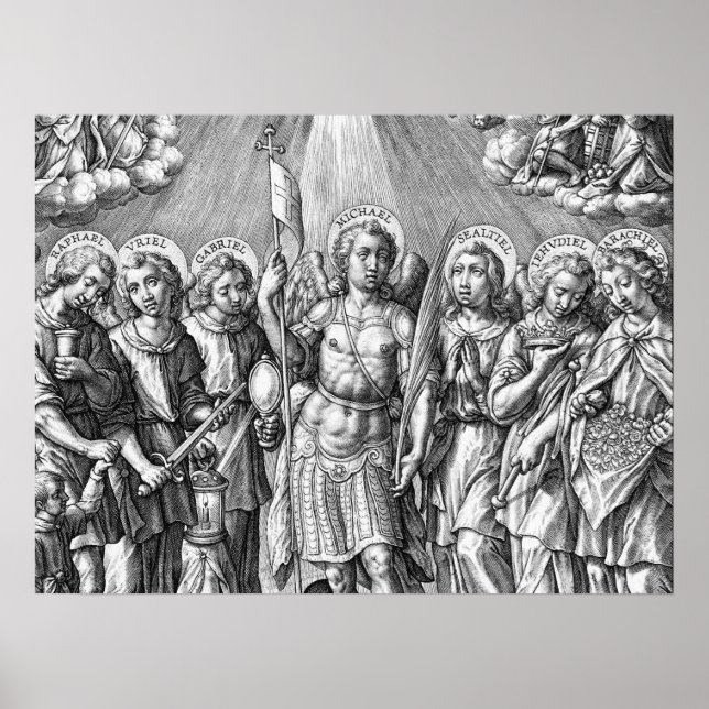 The Seven Archangels (M 034; Engraving) Poster (Front)