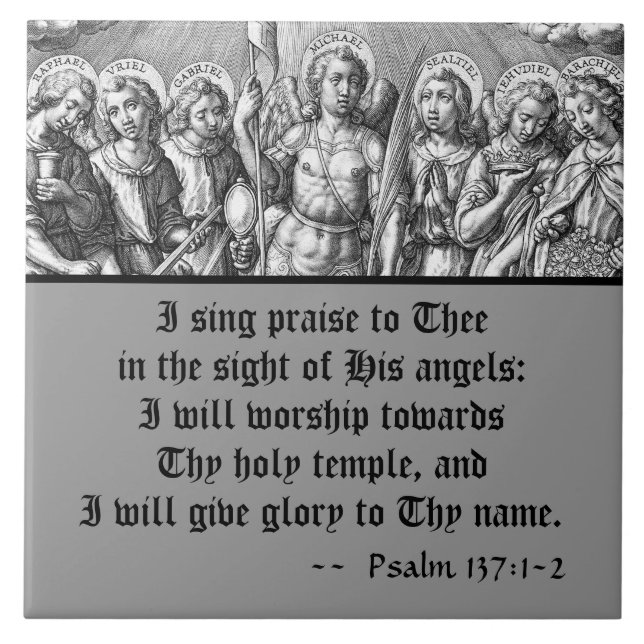 The Seven Archangels (M 034; Engraving) Tile (Front)
