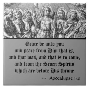 The Seven Archangels (M 034; Engraving) Tile
