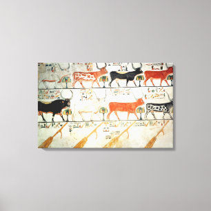 The seven celestial cows and the sacred bull canvas print