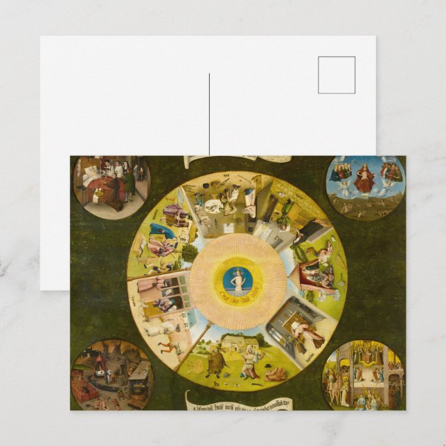 The Seven Deadly Sins and the Four Last Things Postcard (Front/Back)