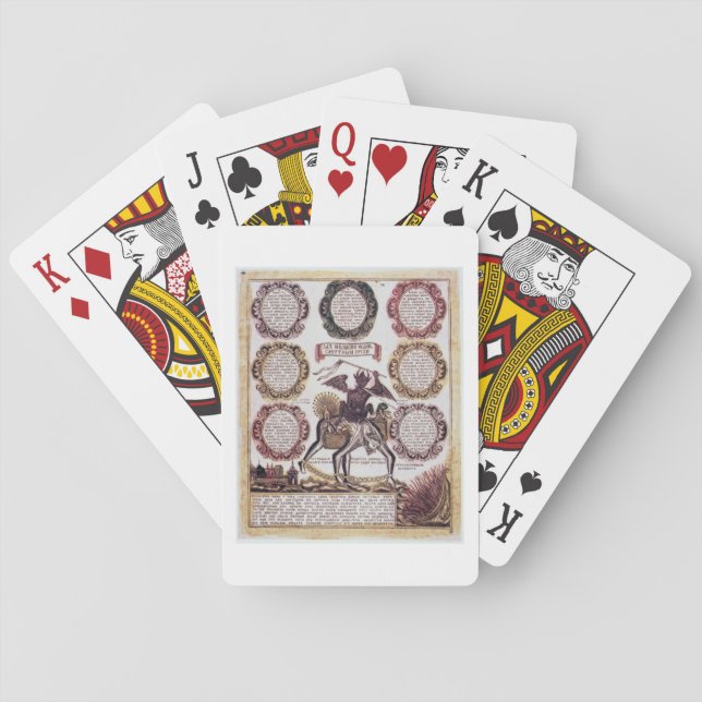 The Seven Deadly Sins (engraving) Playing Cards (Back)