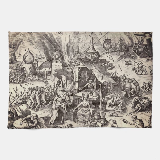 The Seven Deadly Sins - Greed Tea Towel (Horizontal)