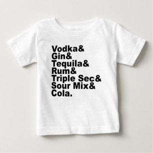 The Seven Ingredients In A Long Island Iced Tea Baby T-Shirt