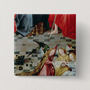 The Seven Joys of the Virgin Altarpiece 15 Cm Square Badge