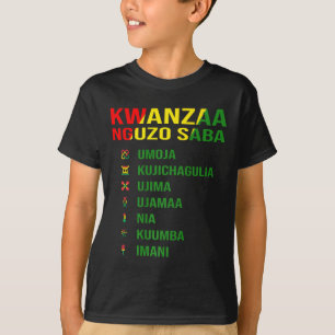 The Seven Principles Of Kwanzaa - Nguzo Saba  T-Shirt