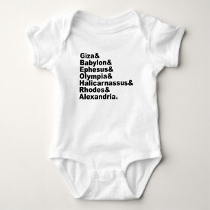 The Seven Wonders Of The Ancient World Baby Bodysuit